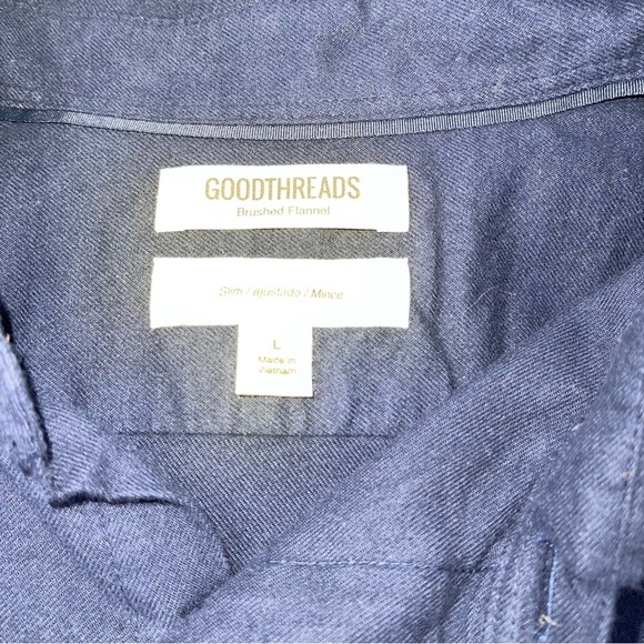 Goodthreads Blue Casual Button Down Shirt with slim Fit - Picture 6 of 6